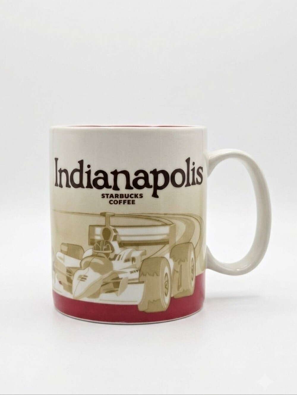 Starbucks 2012 Indianapolis Global Icon Series Coffee Mug 16 oz Rare Racing Car